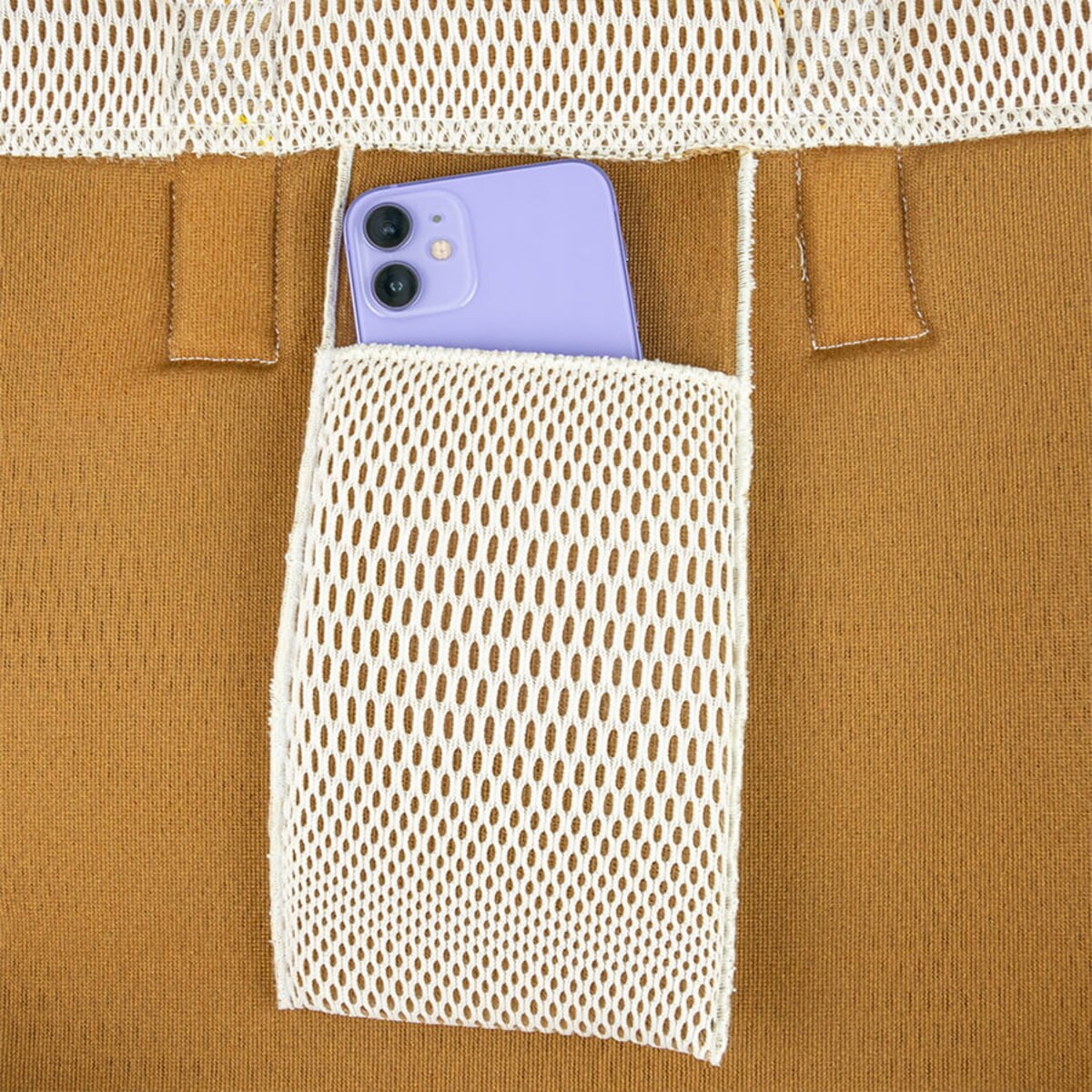 Torba na zakupy beżowa z żółtymi uchwytami 45×33 cm