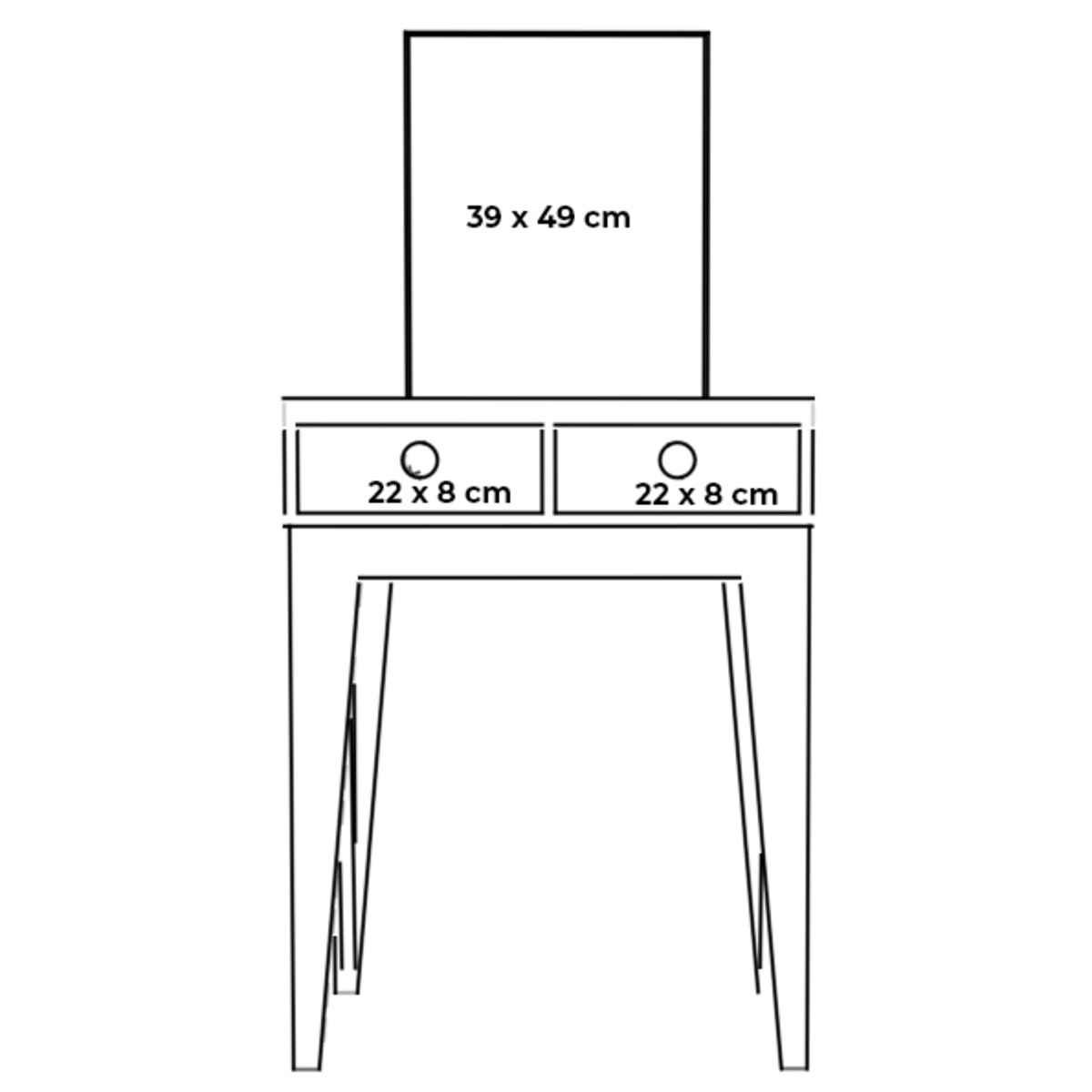 RUNO toaletka z lustrem i szufladami