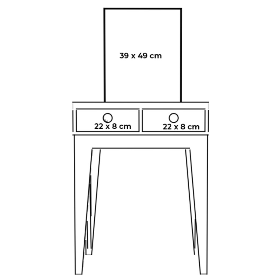 RUNO toaletka z lustrem i szufladami