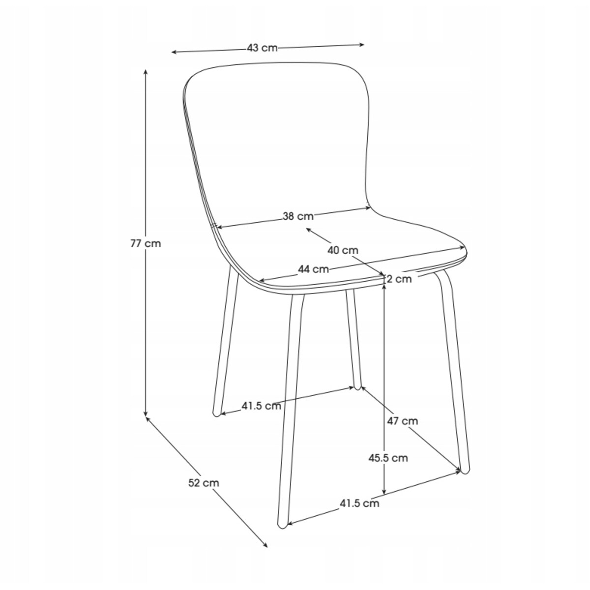 ZESTAW 4 SZTUK Krzesła VALTI Beżowo-Czarne Tapicerowane Nowoczesne TEDDY