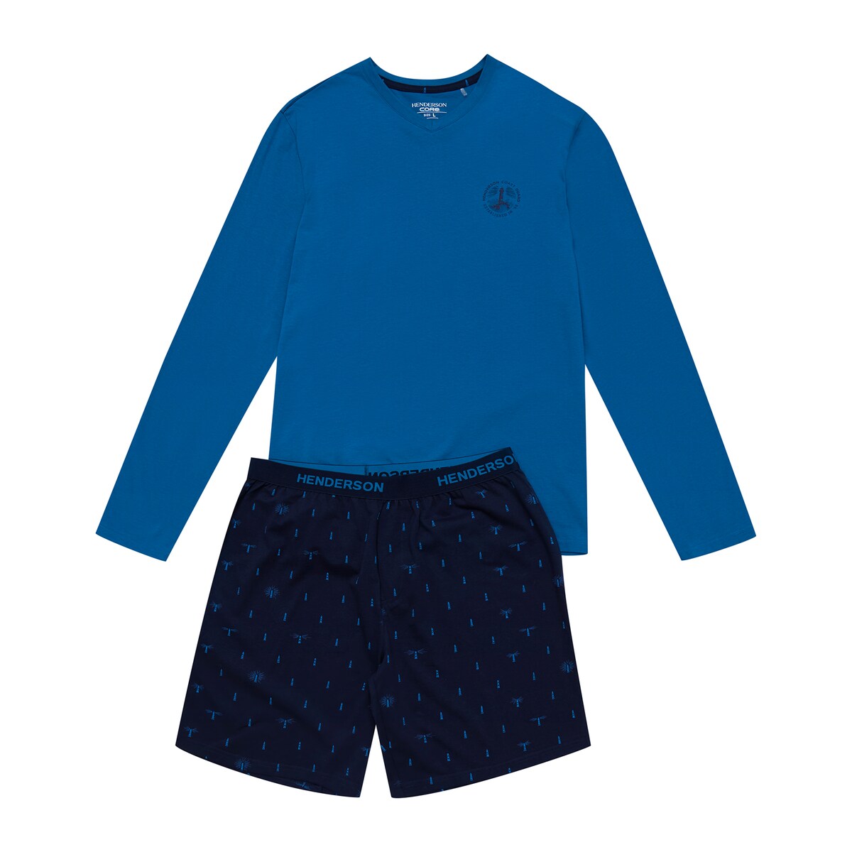 Piżama Jog 41907-55X Niebieska Niebieski, M