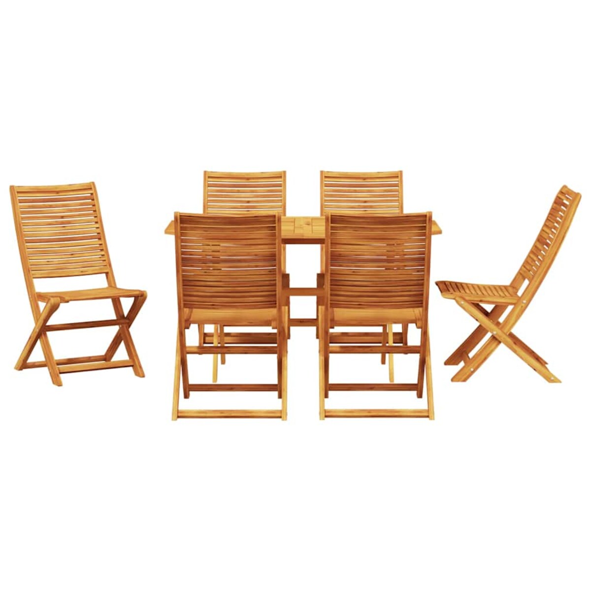 vidaXL Zestaw do jadalni w ogrodzie 7 pcs Brązowy lite drewno akacjowe