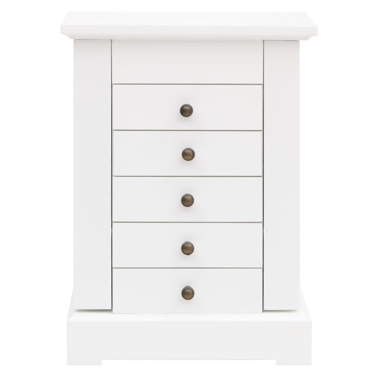 vidaXL Szafka na biżuterię z lustrem, MDF, 25 x 13,5 x 34 cm