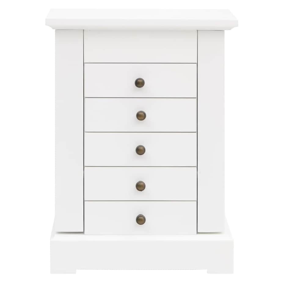 vidaXL Szafka na biżuterię z lustrem, MDF, 25 x 13,5 x 34 cm