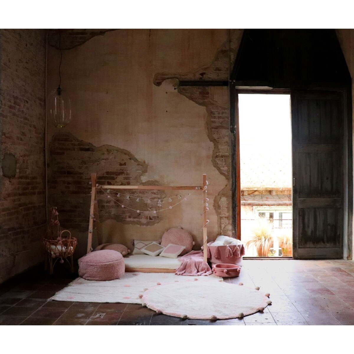 Dywan Bawełniany Hippy Dots Natural Vintage Nude 120x160 cm Lorena Canals