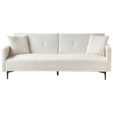 Sofa rozkładana LUCAN Złamana biel Boucle