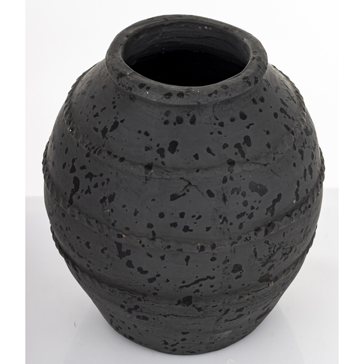 Wazon ceramiczny 24x19x19 cm ABARREL-2 czarny small