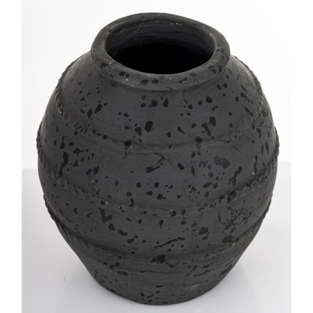 Wazon ceramiczny 24x19x19 cm ABARREL-2 czarny small