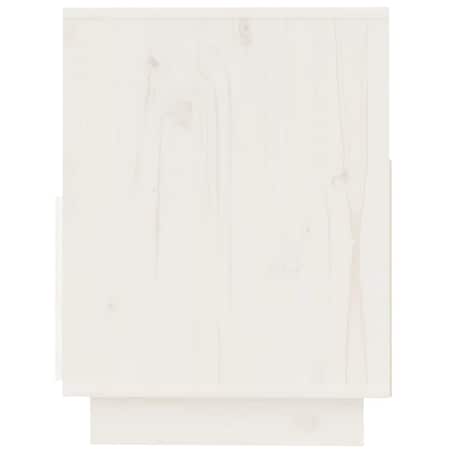 vidaXL Szafka pod telewizor, biała, 140x37x50 cm, lite drewno sosnowe
