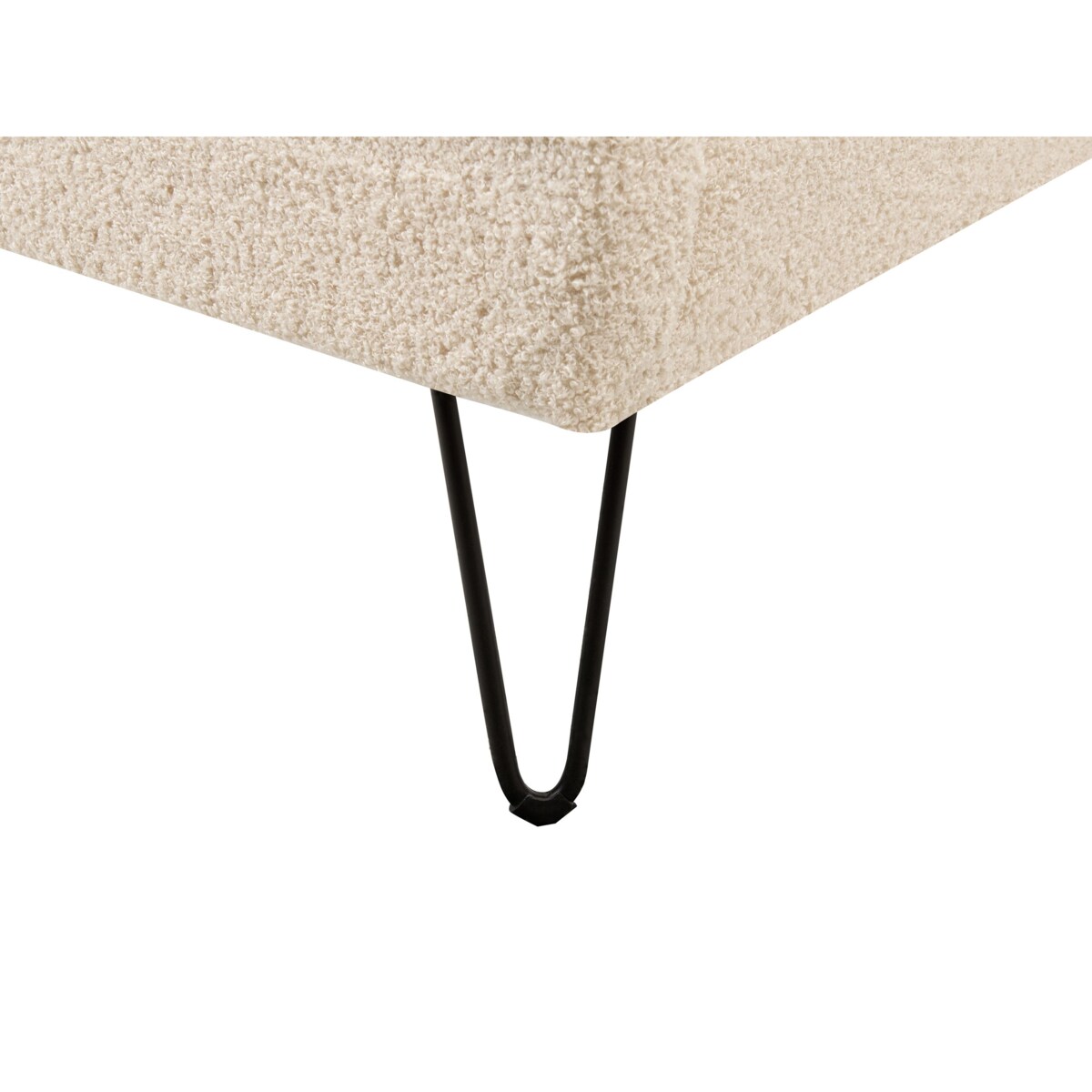 Łóżko Boucle AMBILLOU 140 x 200 cm Beżowy