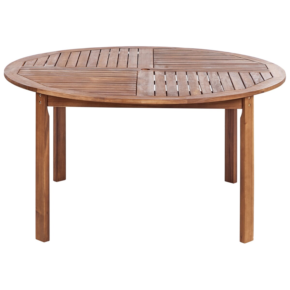 Zestaw ogrodowy dla 6 osób AGELLO z parasolem (12 opcji do wyboru) Drewno akacjowe Brązowy