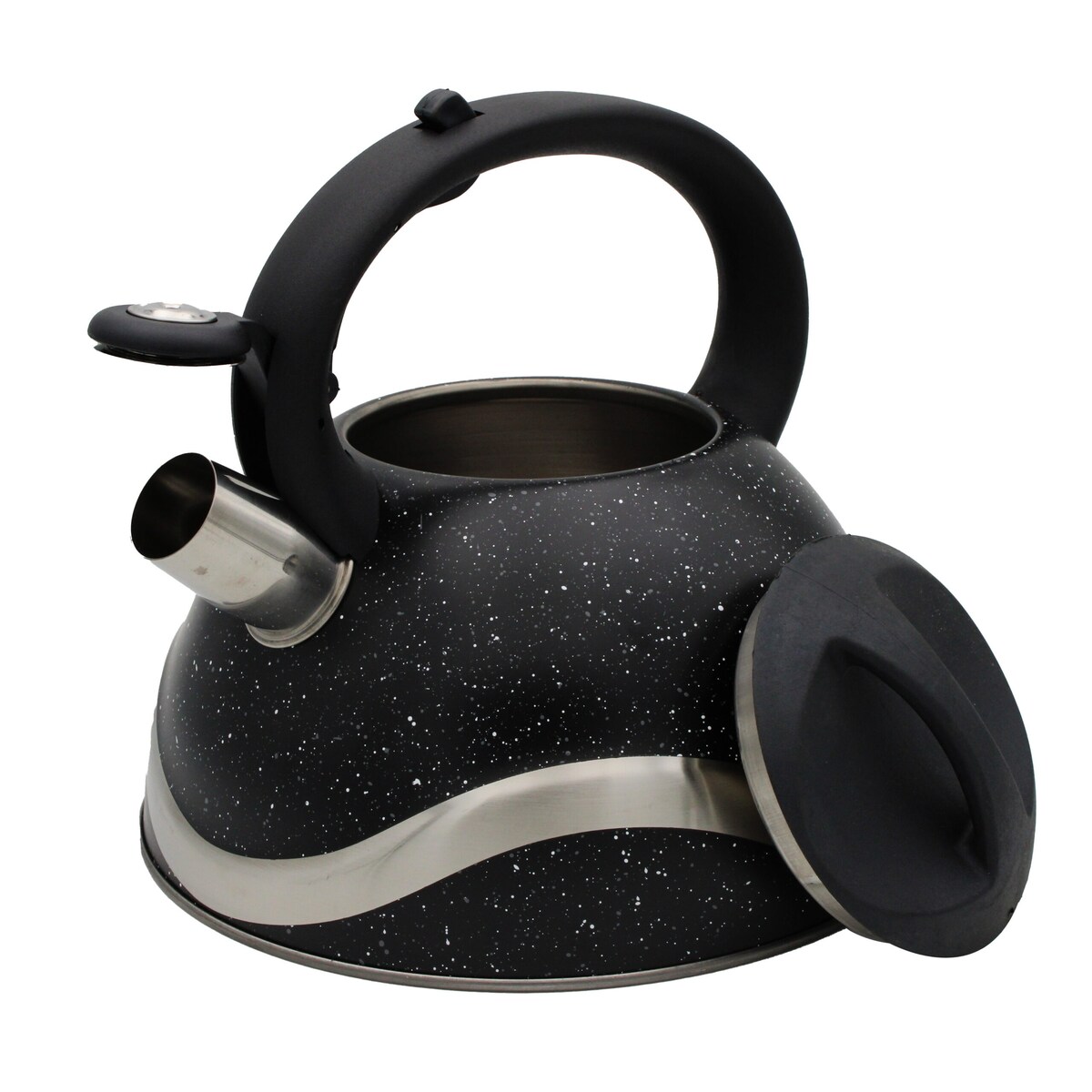 Czajnik stalowy duży 3.0L Tradycyjny z gwizdkiem czarny indukcja BRUNBESTE BB-2275