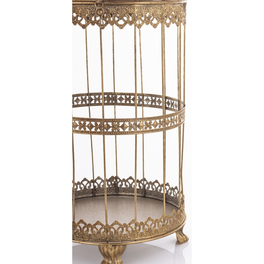 Klatki dekoracyjne metalowe 3 sztuki 47x19x19 i 53x23x23 i 72x26x26 cm złote