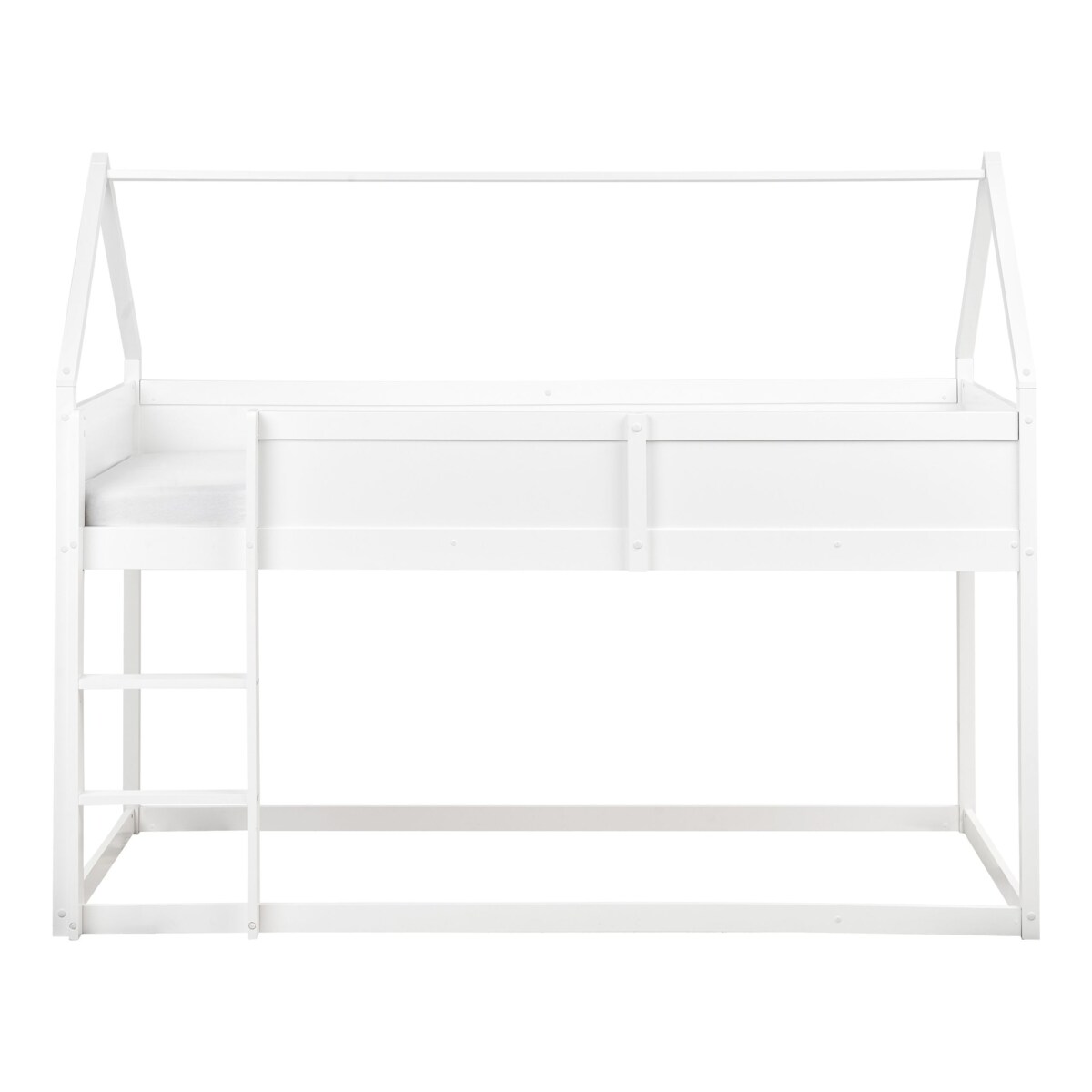 Łóżko na antresoli Domek Drewno DIENNE 90 x 200 cm Biały