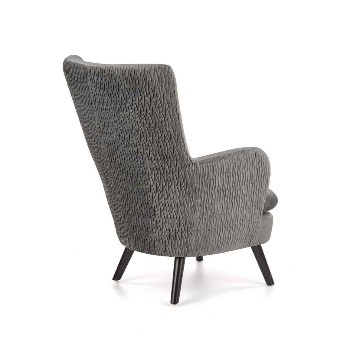 FOTEL WYPOCZYNKOWY Idris szary DREWNIANE NOGI czarne