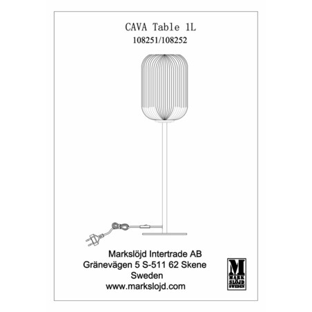 Stołowa lampa szklana Cava do salonu plis czarna biała