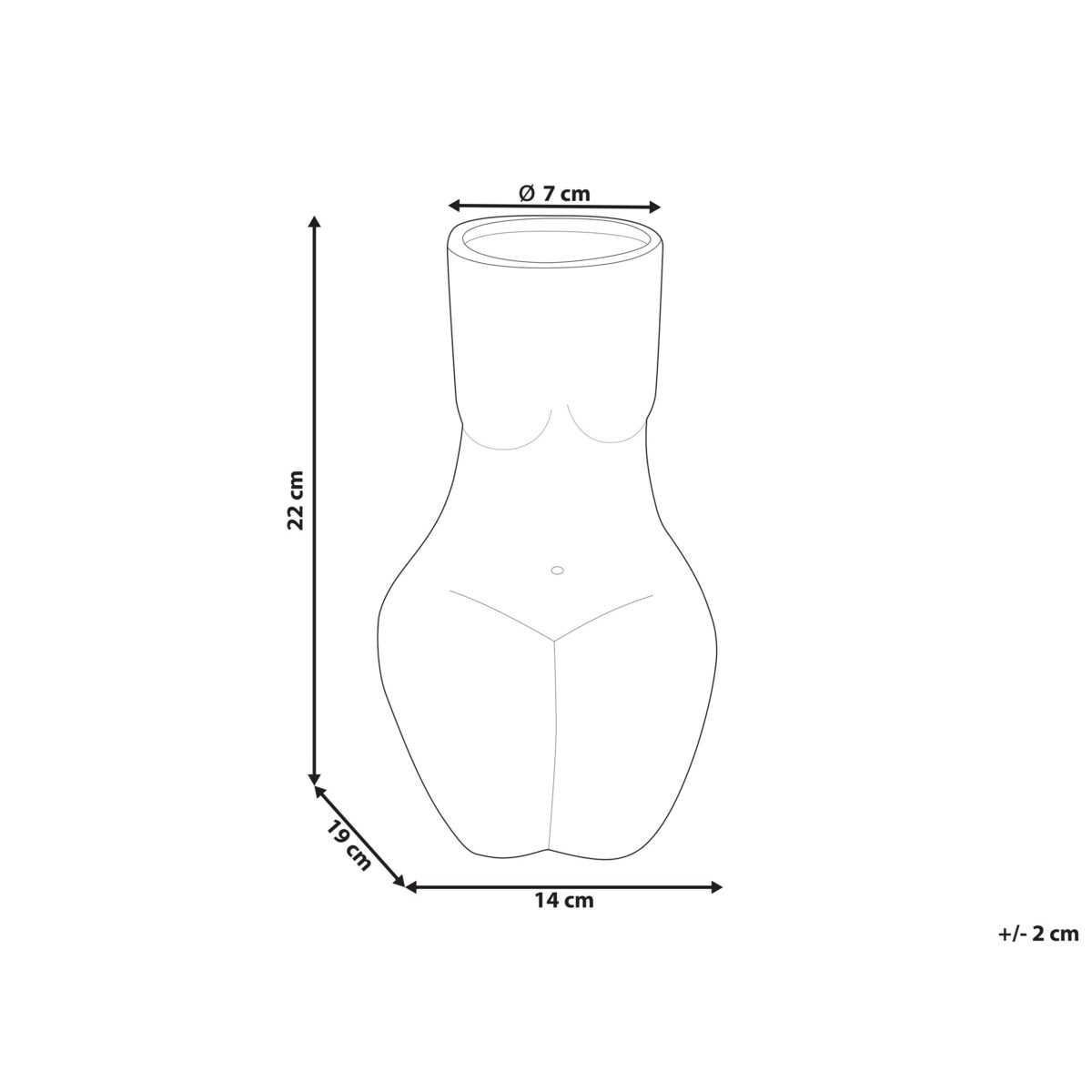 Wazon na kwiaty ceramiczny czarny PYRGOS