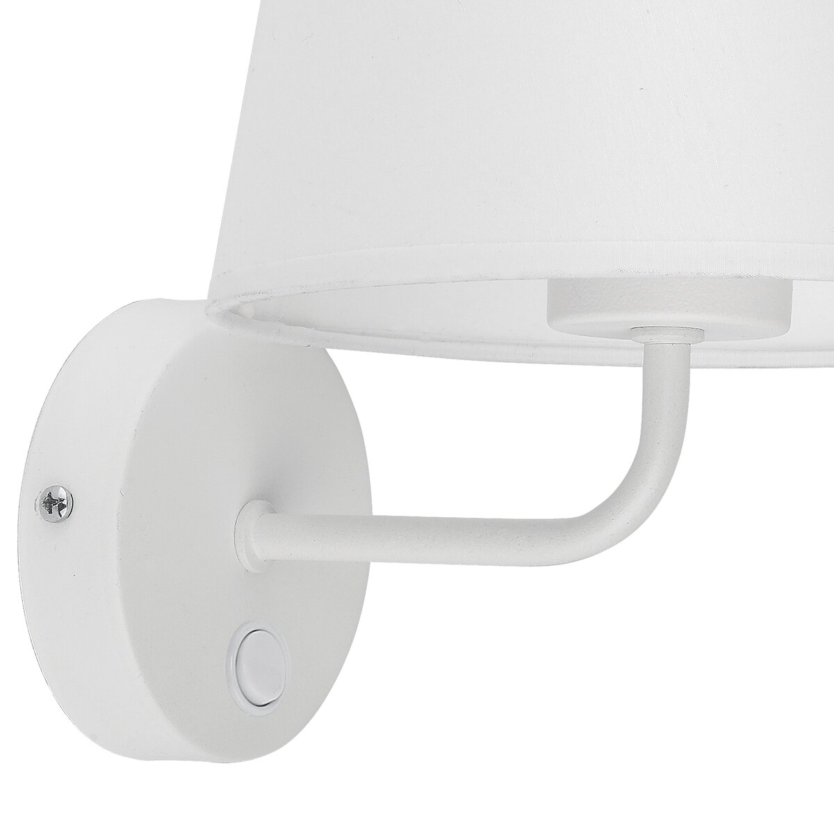 Kinkiet MAJA WHITE 1882 TK Lighting biały E27 z abażurem i włącznikiem, nowoczesna lampa ścienna do sypialni i salonu