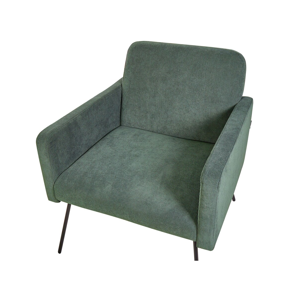 Fotel sztruksowy ciemnozielony NARKEN