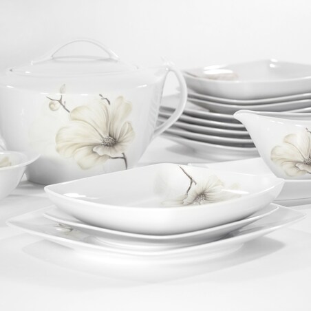 Zestaw obiadowo-kawowy dla 6 osób 30 el. Akcent Magnolia G463