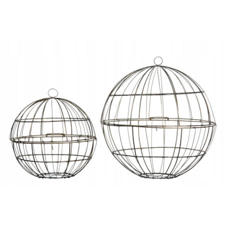 2 szt. KWIETNIK KLATKA OKRĄGŁA stare złoto