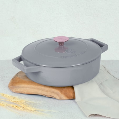 Płytki garnek żeliwny 26cm BerlingerHaus Taupe BH-6527