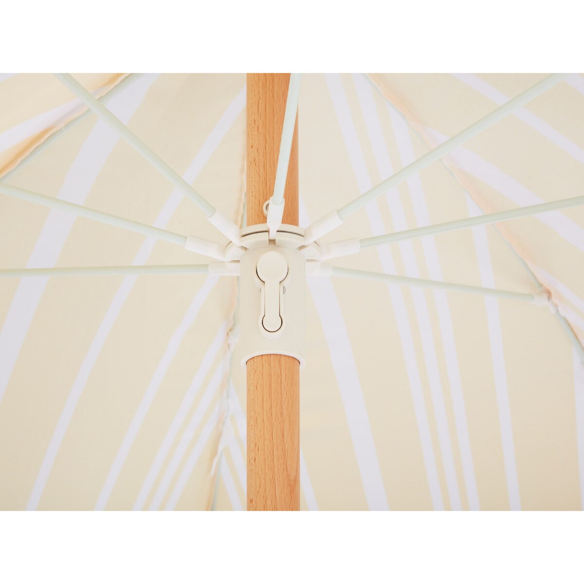 Parasol ogrodowy ⌀ 150 cm żółty z białym MONDELLO