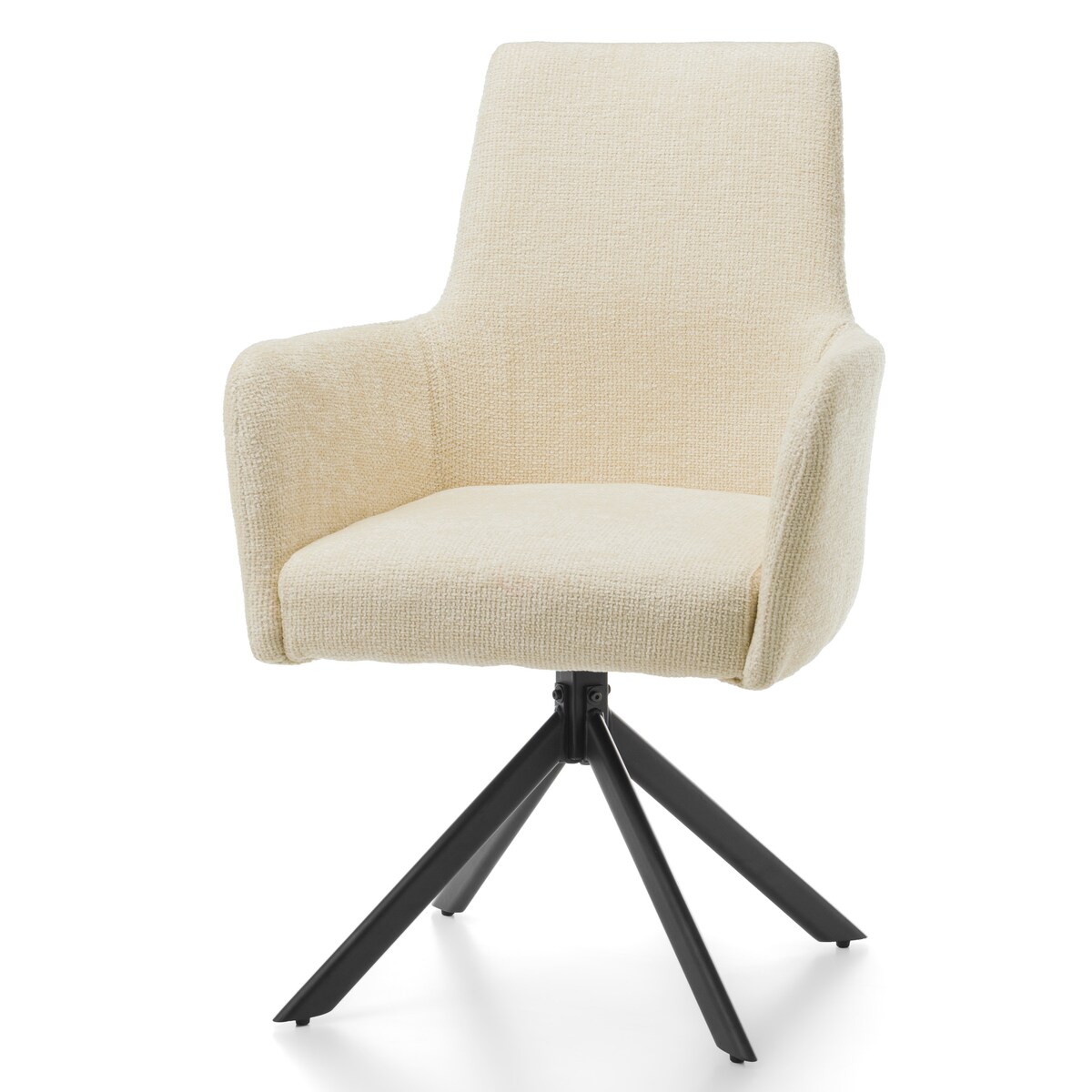 Krzesło tapicerowane szenilowe welurowe glamour do salonu TITO jasnobeżowe