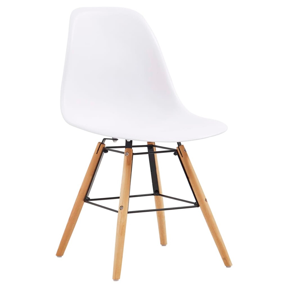 vidaXL 7-częściowy zestaw jadalniany, plastik, biały