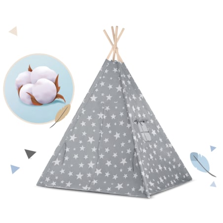 Tipi namiot wigwam dla dzieci teepee poduszki lampki pokrowiec Nukido