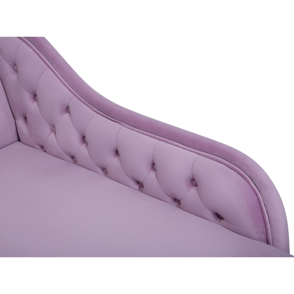 Szezlong welurowy lewostronny różowy NIMES