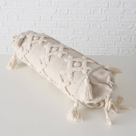 Poduszka wałek Blair, kremowa, 45 cm