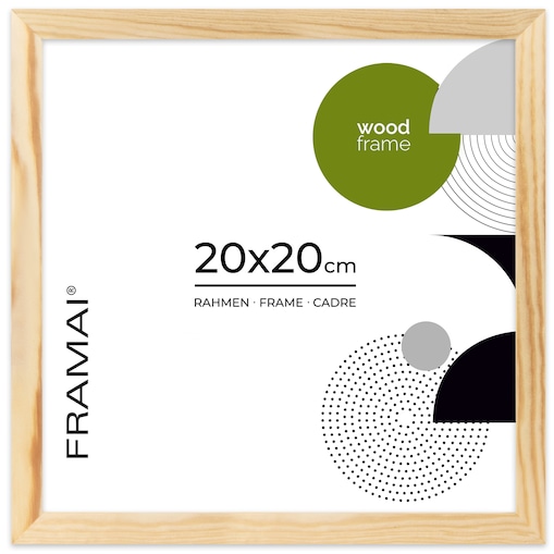 Ramka na zdjęcia 20x20 cm ramka z drewna surowego ramka kwadratowa RAW DIY