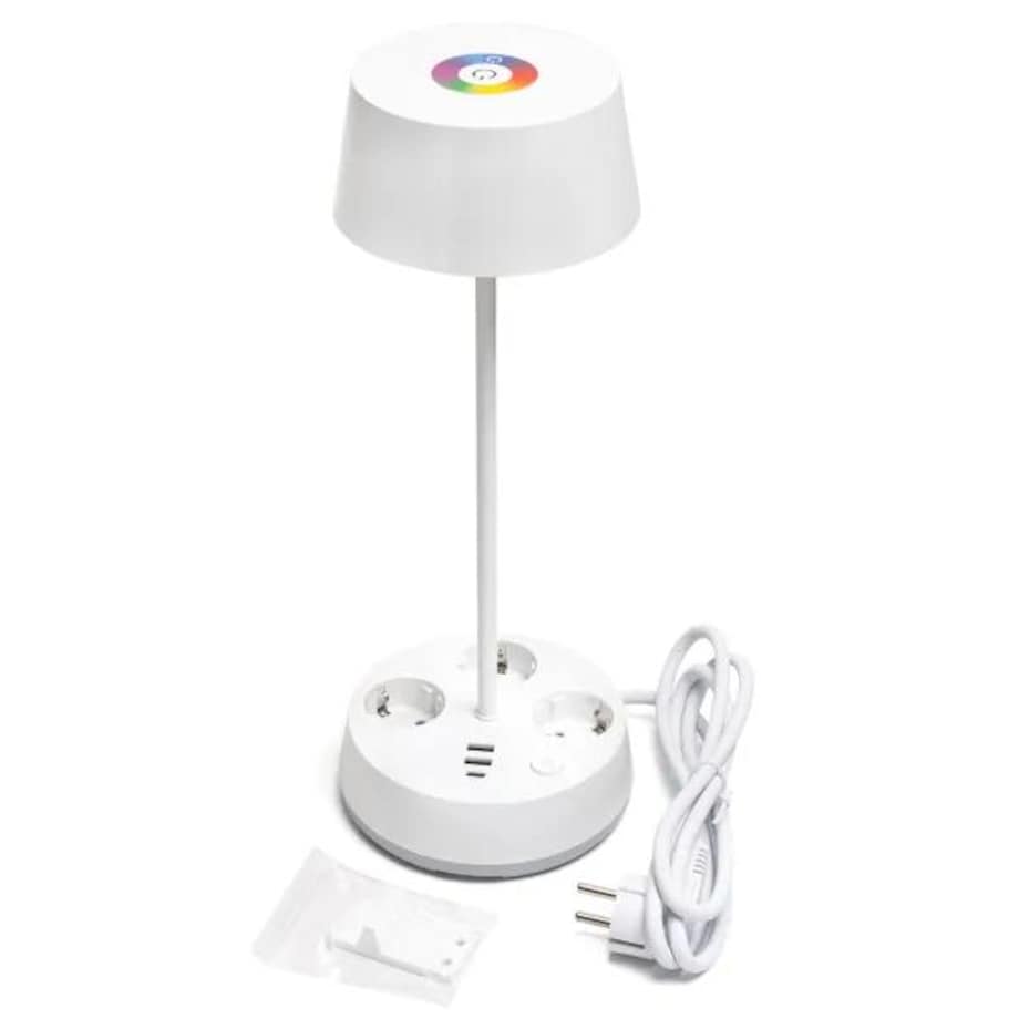 lampa stołowa z listwą zasilajacą led-4.6w 3000k/4000k/6500k-450lm