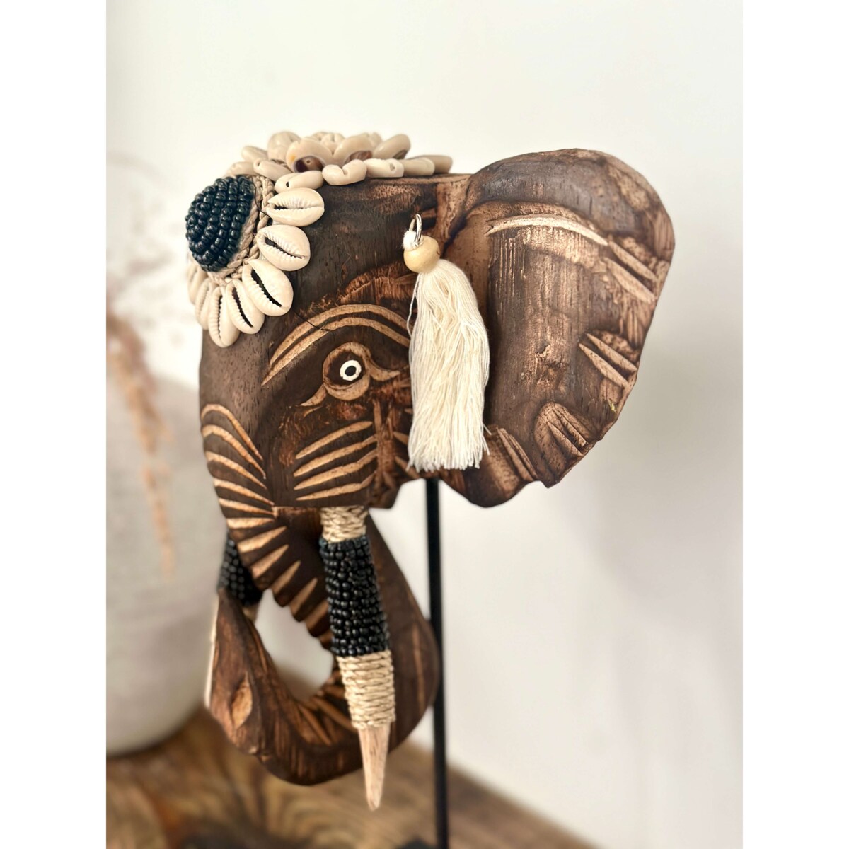 FIGURKA DEKORACYJNA SŁOŃ BRĄZOWY