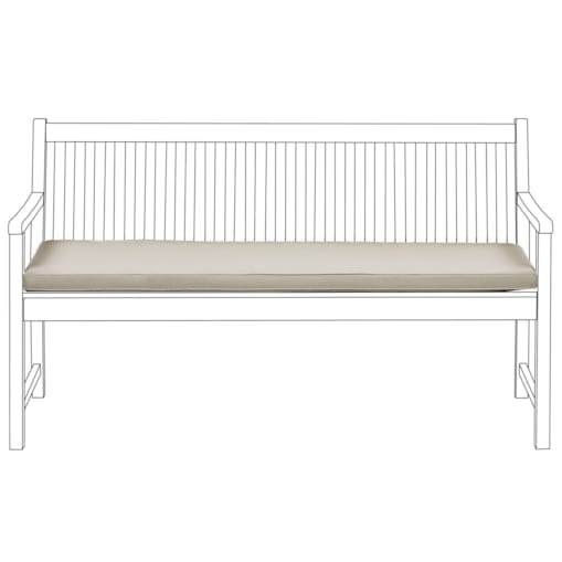 Poduszka na ławkę ogrodową 152 x 54 cm beżowa VIVARA