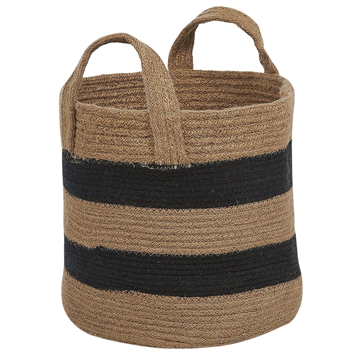 Zestaw 2 koszy jutowych beżowy z czarnym GEREDE