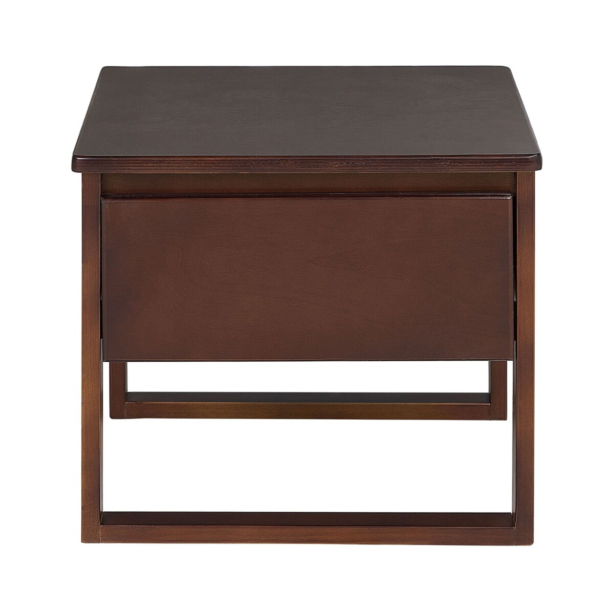 Szafka nocna 1 szuflada GIULIA Drewno sosnowe Ciemnobrązowy