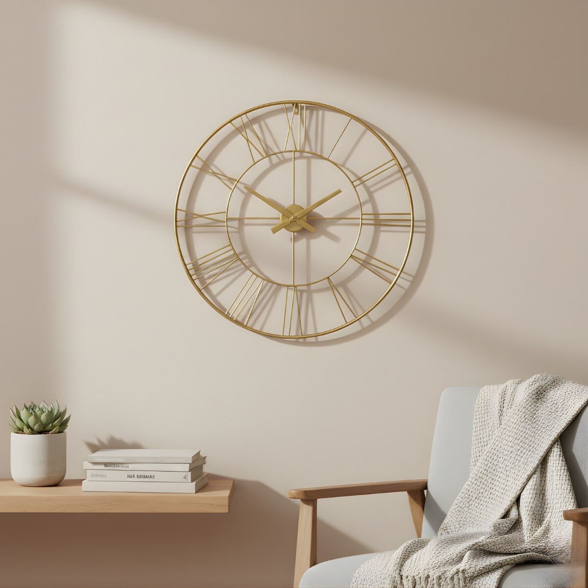 Zegar ścienny w stylu industrialnym ARATIO, Ø 70 cm