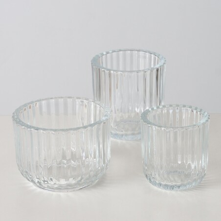 Słoiczki na tealighty SIKEL, 3 szt. Ø 7-10 cm