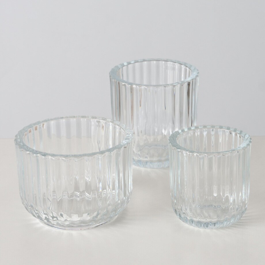 Słoiczki na tealighty SIKEL, 3 szt. Ø 7-10 cm