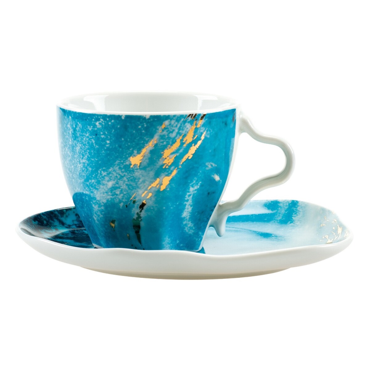 Zestaw filiżanek 100 ml ze spodkami dla 2 osób 4 el. Stone Age Baltic LB94 (7203)