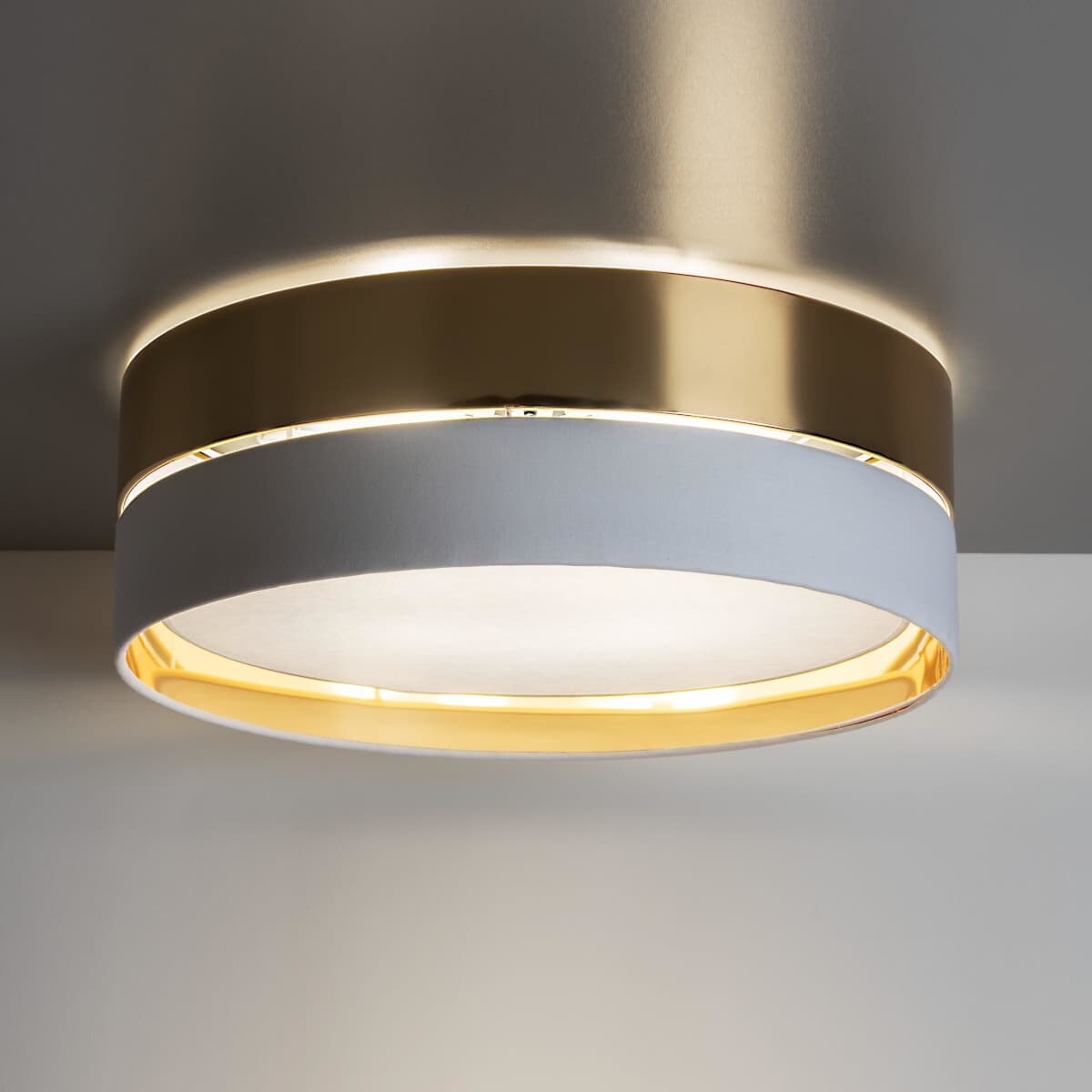 Okrągła lampa sufitowa glamour Hilton 4772 TK Lighting biała złota