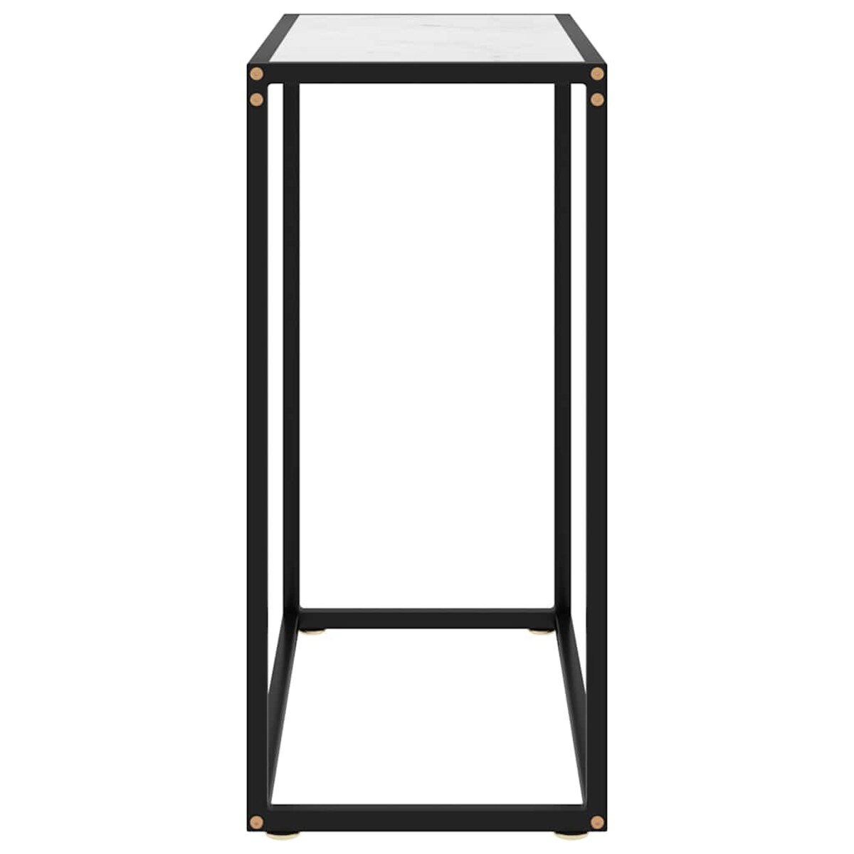 vidaXL Stolik konsolowy, biały, 60x35x75 cm, szkło hartowane