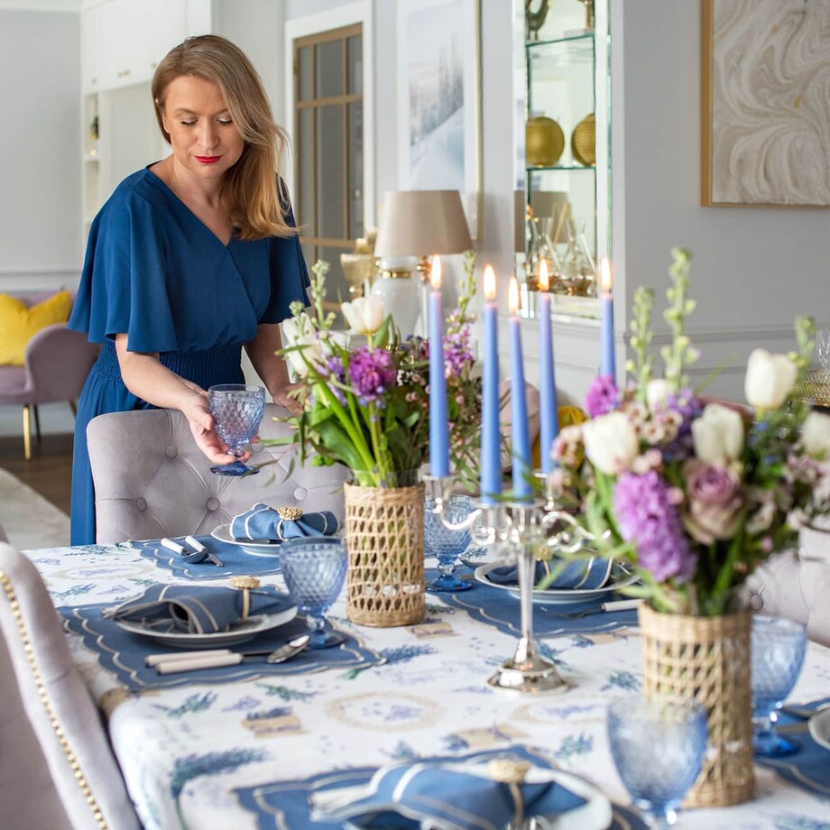 Obrus z motywem lawendy Lavender – 130 × 200 cm