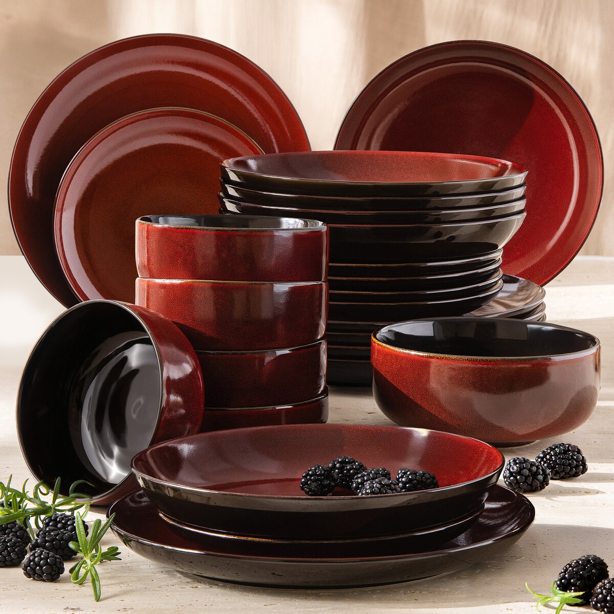 GAMBIA Zestaw obiadowy 6 os. (24 el.)