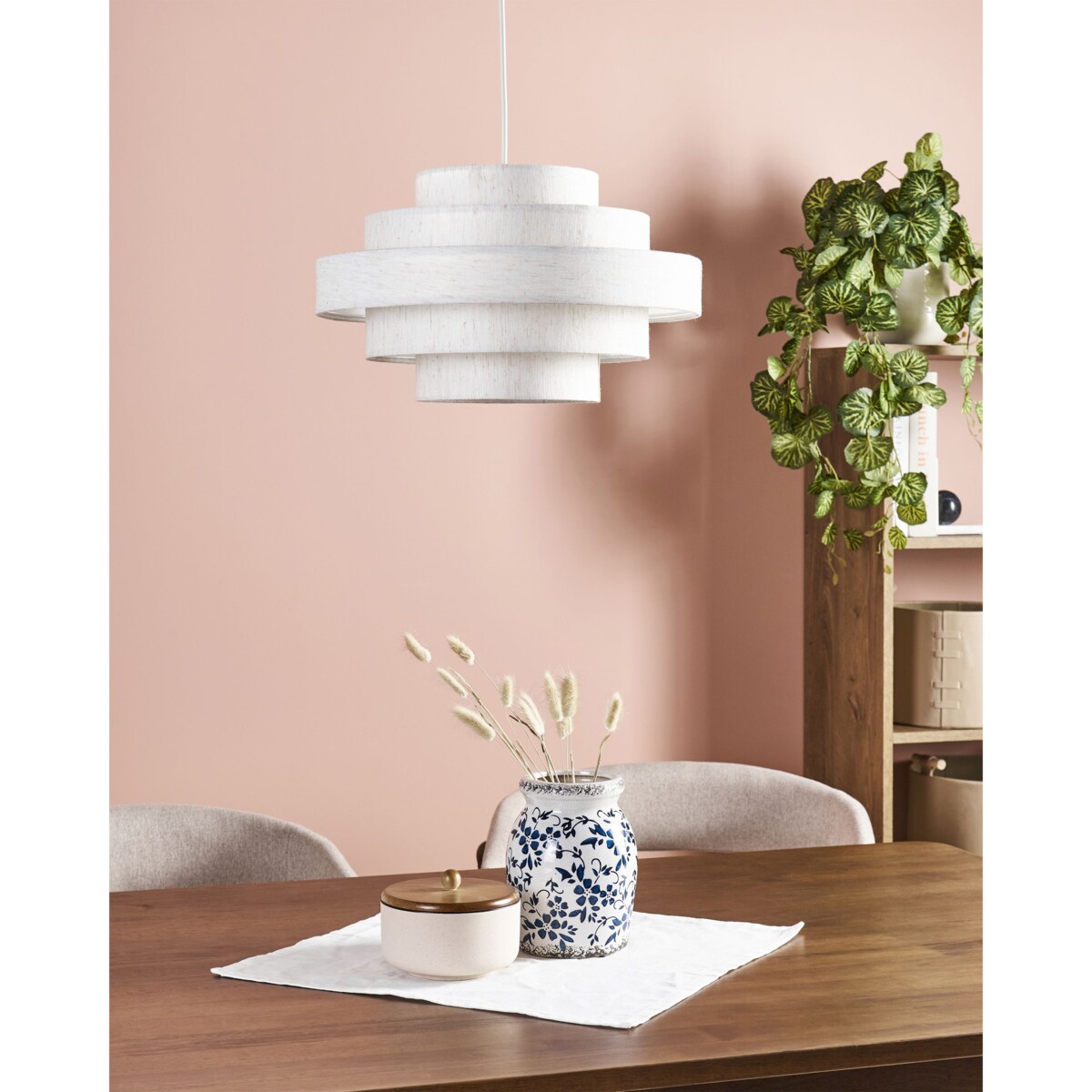 Lampa wisząca EREBATO Len Złamana biel