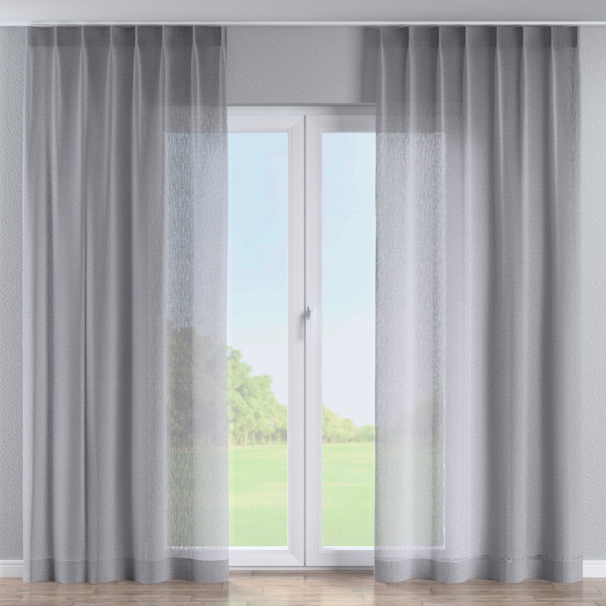 Zasłona na haczykach flex pojedynczych 130x245 szary