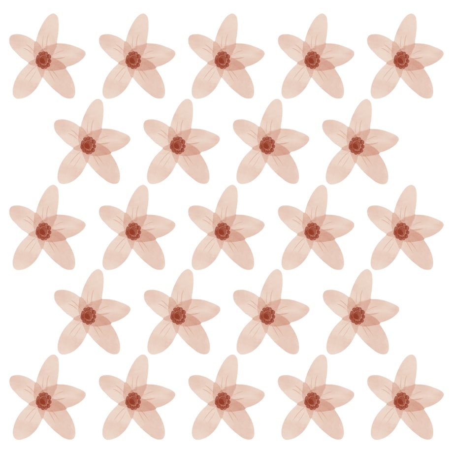 Naklejka na ścianę Niezapominajki boho