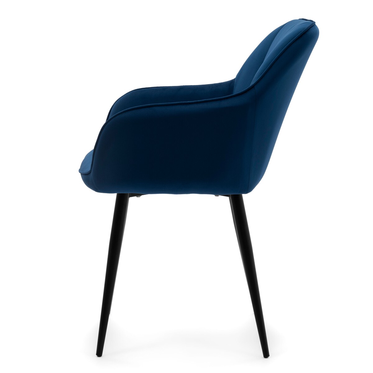 Krzesło tapicerowane welurowe LAGO velvet aksamit granatowe